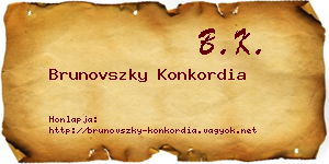 Brunovszky Konkordia névjegykártya